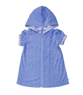 Ruffle Butts Periwinkle Blue Terry Full-Zip Cover Up
