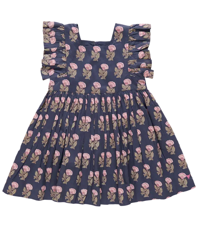 Pink Chicken Navy Flower Drop Elise Dress