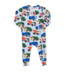 Pink Chicken Dump Trucks Bamboo Romper