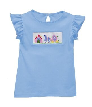 vive la fete Lt. Blue Princess Castle Tee