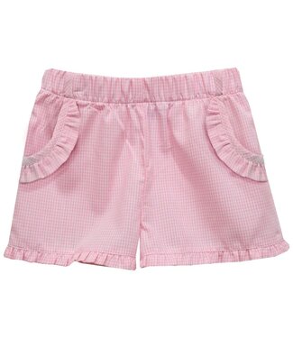 vive la fete Lt. Pink Gingham Shorts w/Ruffle