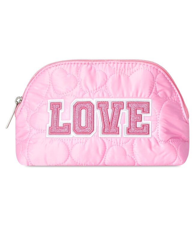 Iscream Love Heart Puffy Oval Cosmetic Bag