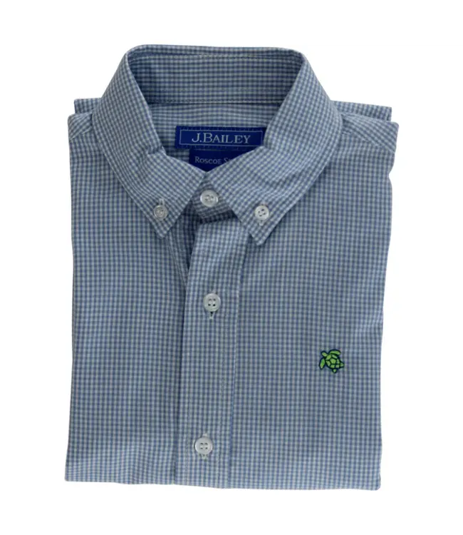 Bailey Boys Blue Micro Check Button Down