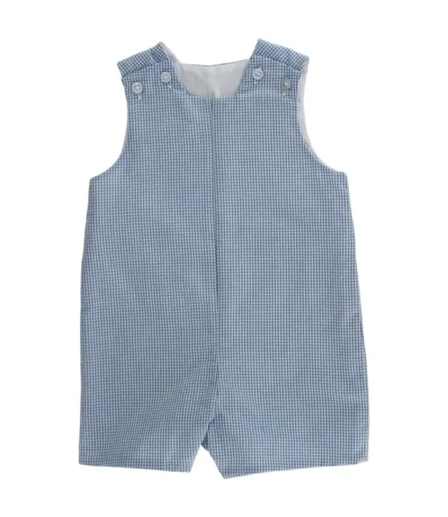 Bailey Boys Blue Micro Check John John Short W/Tab