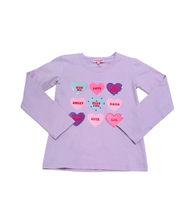 Joyous & Free Lilac Love Candy L/S Tee
