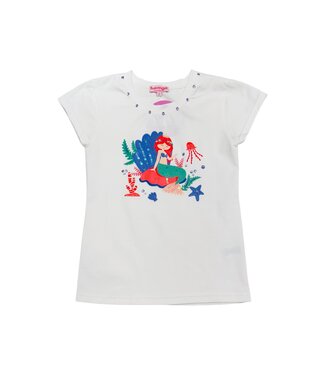 Joyous & Free White Mermaid Shell Tee