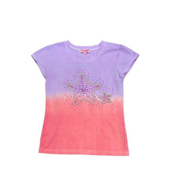 Joyous & Free Pink Coral Starfish Cap Tee