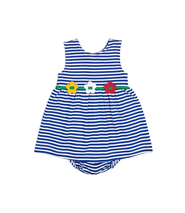 Florence Eiseman Stripe Knit Romper w/Flowers