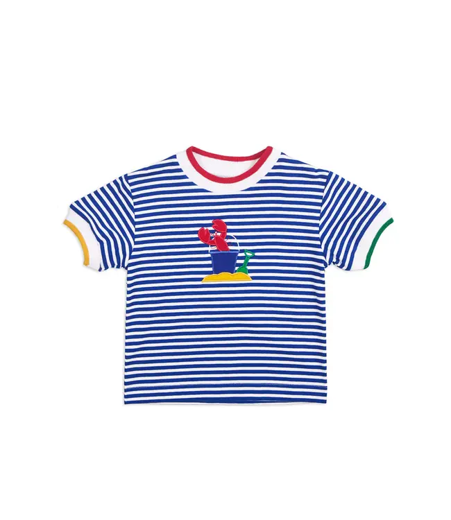 Florence Eiseman Stripe Knit T-Shirt w/Lobster & Sand Toys