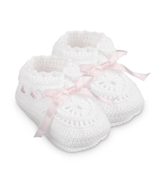 Hand Crochet Ribbon Bootie