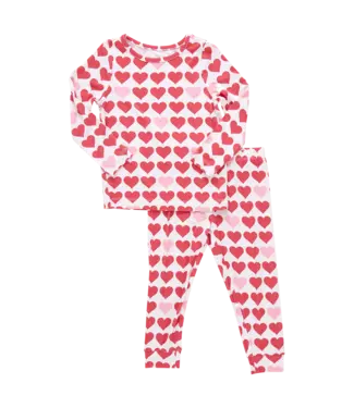 Pink Chicken Tiny Hearts PJ Set