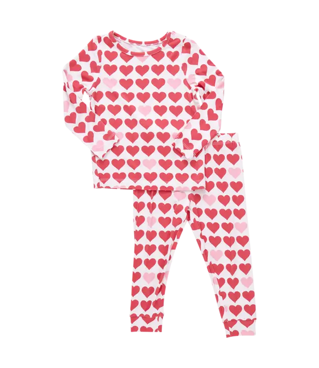 Pink Chicken Tiny Hearts PJ Set