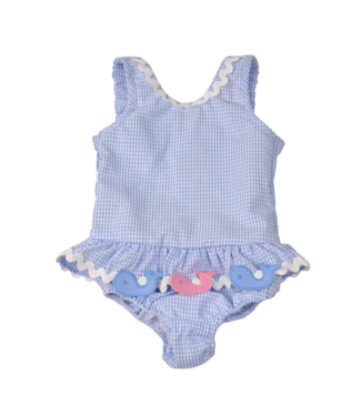 Funtasia Too Blue Whales One Piece Swimsuit