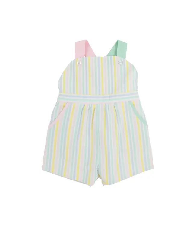 Beaufort Bonnet Siesta Key Seersucker/Palm/Sea Island Ruthie Romper