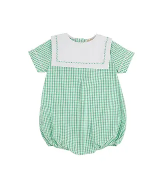 Beaufort Bonnet Kiawah Green/White Windowpane Townes Top Sail Bubble 18-24m