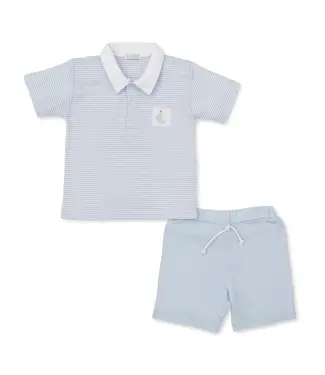 Kissy Kissy Lt. Blue Saturday Regatta Bermuda Set Toddler
