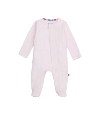 Magnificent Baby Love Lines Pink Pointelle Footie NB