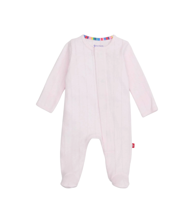 Magnificent Baby Love Lines Pink Pointelle Footie NB