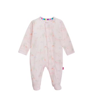 Magnificent Baby Pink Serene Safari Footie