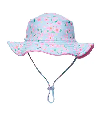 Snapper Rock Blue Daisy Chain Reversible Bucket Hat