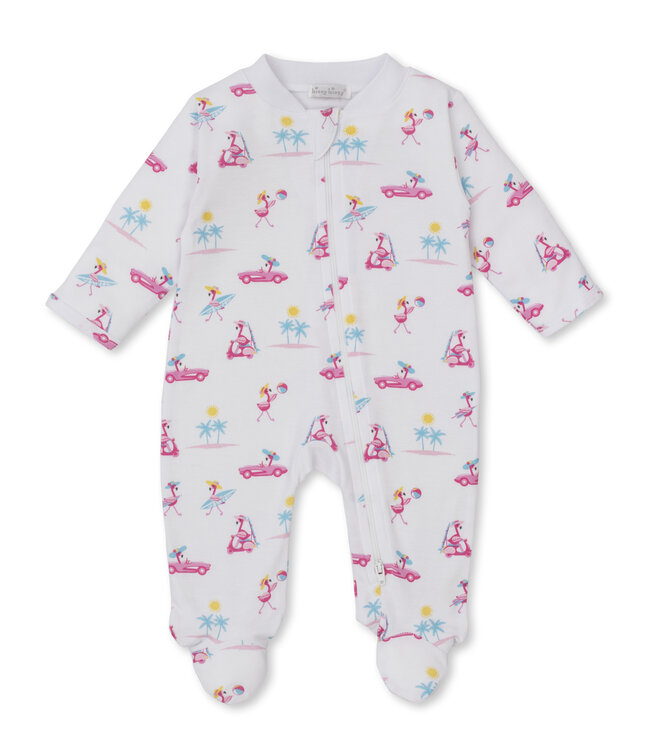 Kissy Kissy PJs Flamingos Surfs Up Footie w/Zip