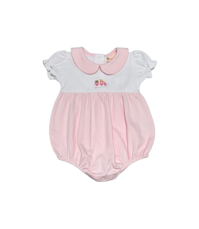 Luigi Lt. Pink/White Bubble Onesie Train