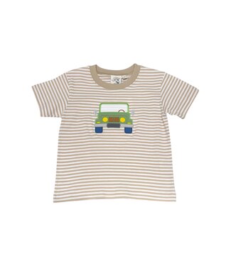 Luigi Sand/White Stripe S/S Jeep Top