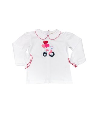 Luigi White/Red Blouse w/Tricycle and Heart Balloons