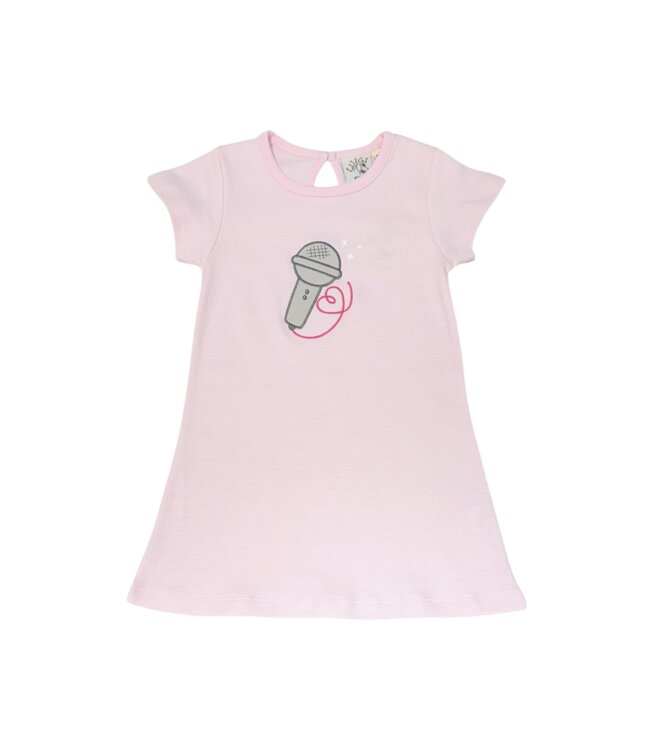 Luigi Lt. Pink/White Microphone Dress