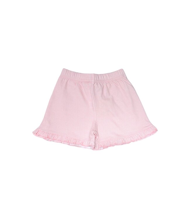 Luigi Lt. Pink Gingham Ruffle Shorts