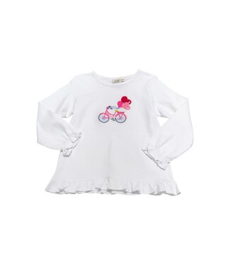 Luigi Ruffle Swing Top w/Bicycle and Heart