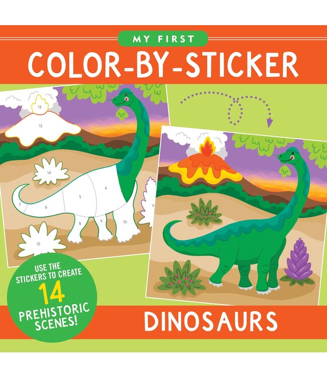 First Color by Sticker Dinosaurs