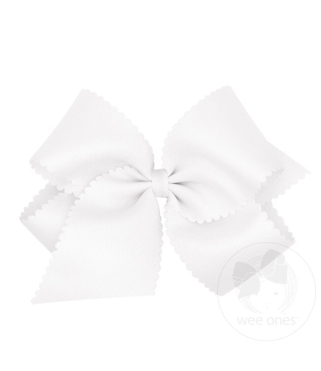 King Scalloped Edge Bow