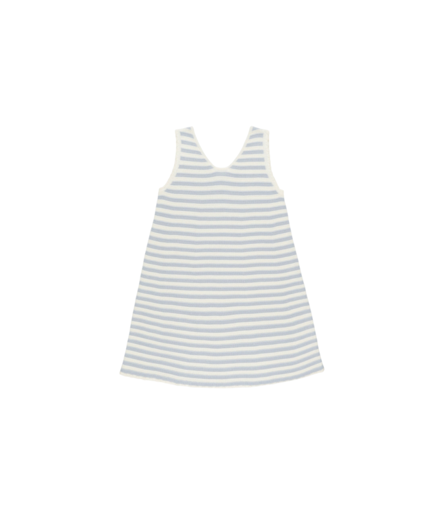 Rylee & Cru Blue Stripe Crochet Tank Mini Dress