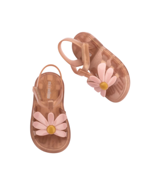 Mini Melissa Pearlish Brown/Pink Bloomy Sandal