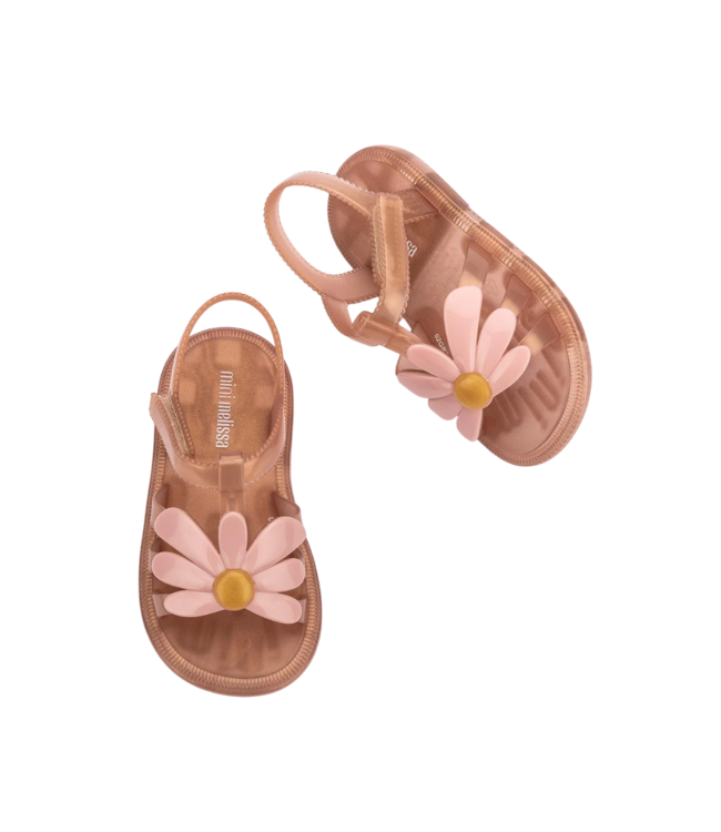 Mini Melissa Pearlish Brown/Pink Bloomy Sandal