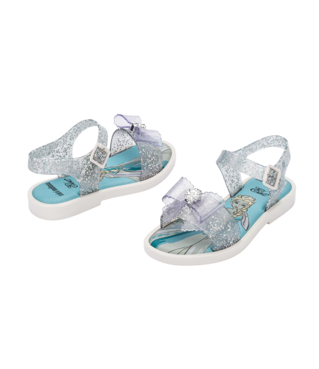 Mini Melissa Glitter Clear/White Mar Sandal Elsa