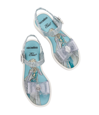Mini Melissa Glitter Clear/White Mar Sandal Elsa
