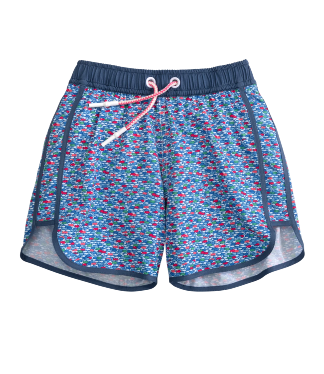 Johnnie O Red Fin Blue Fin Swim Trunk