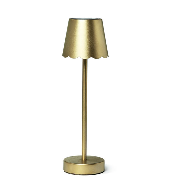 LED Table Lamp with Scalloped Edge Shade