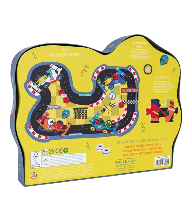 Floss & Rock 80 Pc. Puzzle- Cars