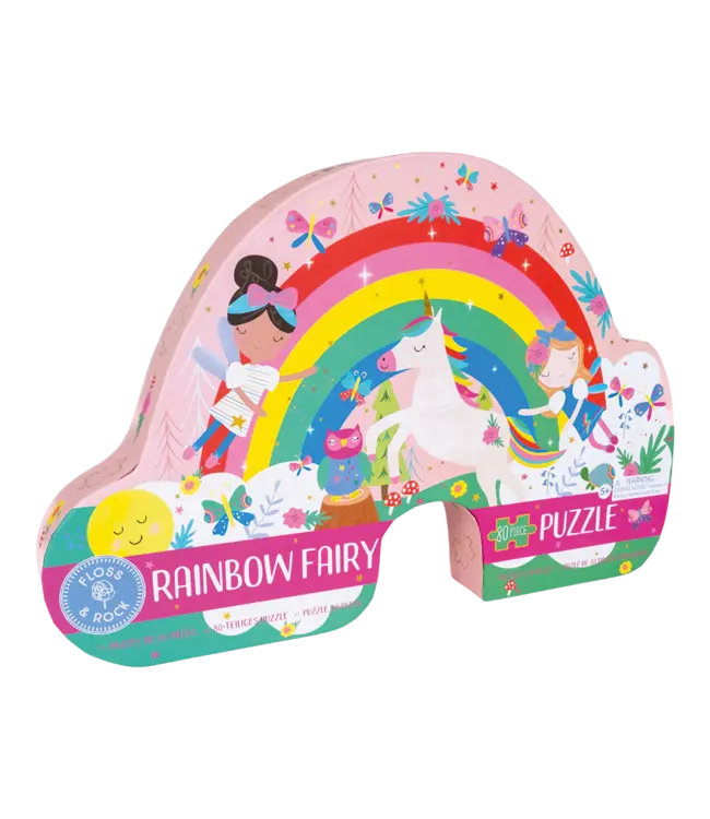Floss & Rock Jigsaw 80 pc. Shaped Rainbow Fairy