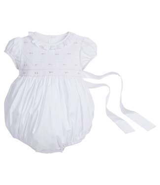 Little English Rosebuds Smocked Claiborne Bubble