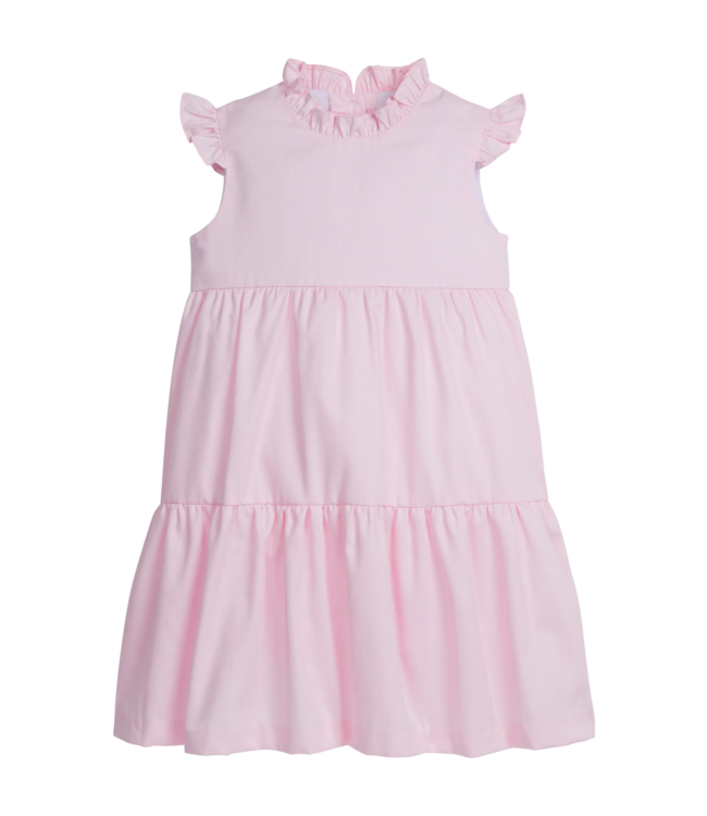 Little English Light Pink Pique Tiered Charleston Dress