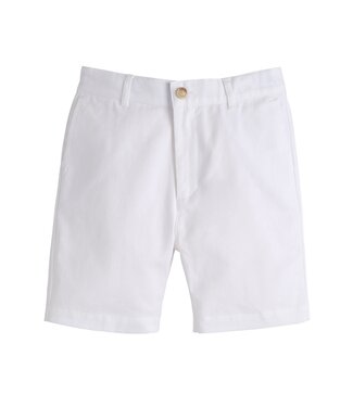 Little English White Twill Classic Shorts