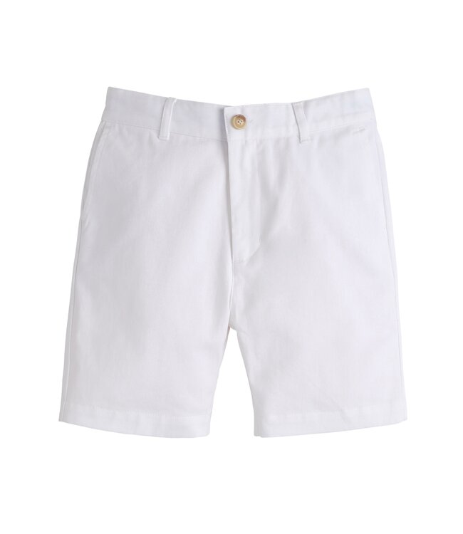 Little English White Twill Classic Shorts