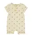 Me & Henry Cream Henry Print Martingale Henley Romper