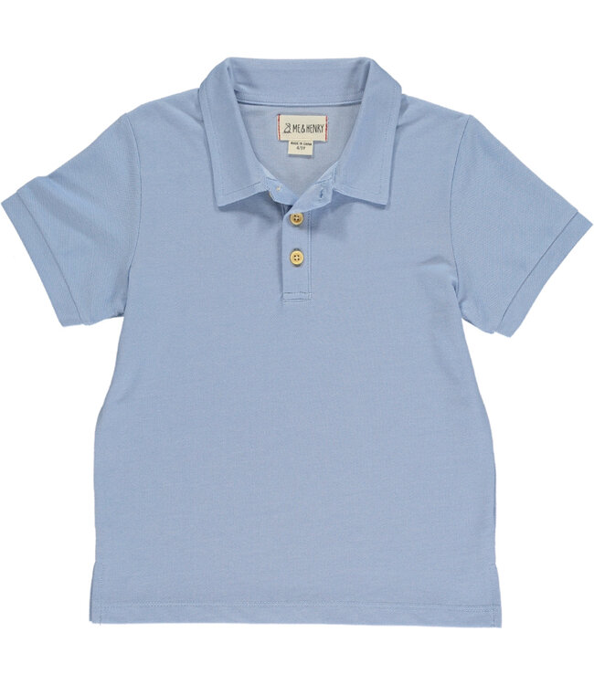 Me & Henry Blue Pique Shipping Polo