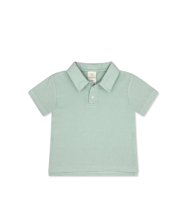 Lullaby Set Memphis Aqua Mini Stripe Parker Polo