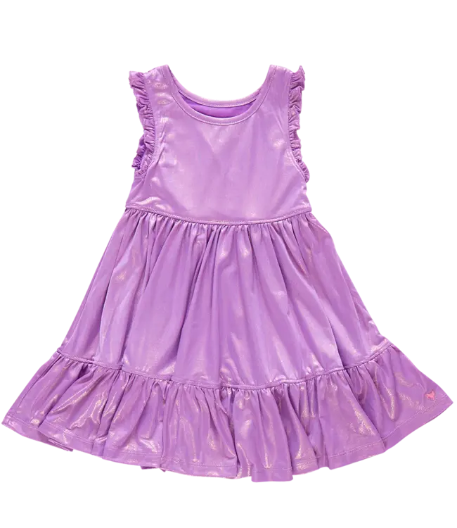 Pink Chicken Purple Lame Kelsey Dress
